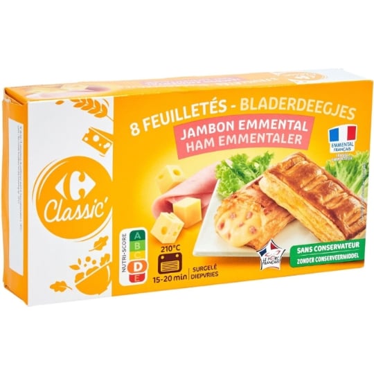 Friand feuilletés jambon emmental CARREFOUR CLASSIC'