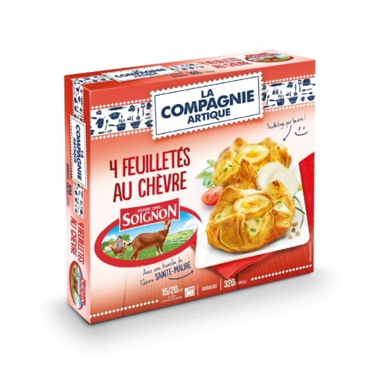 Feuilleté  au chèvre Sainte Maure LA COMPAGNIE ARTIQUE