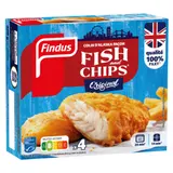 Poissons panés Colin d'Alaska MSC façon fish & chips FINDUS