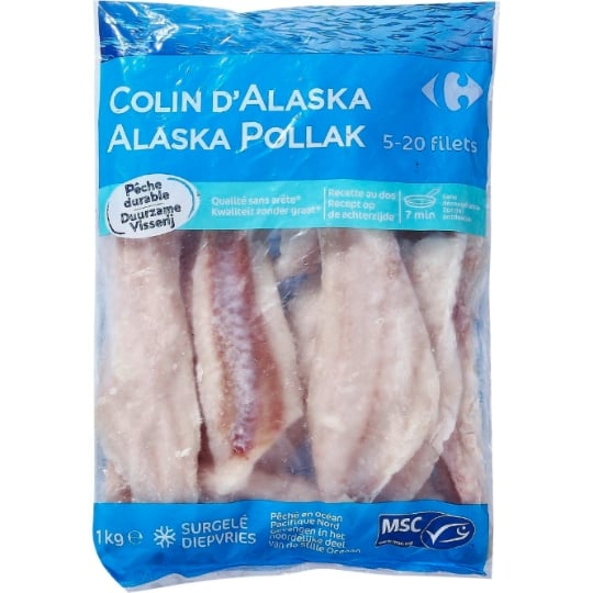 Filets de colin Alaska 5/20 MSC CARREFOUR EXTRA