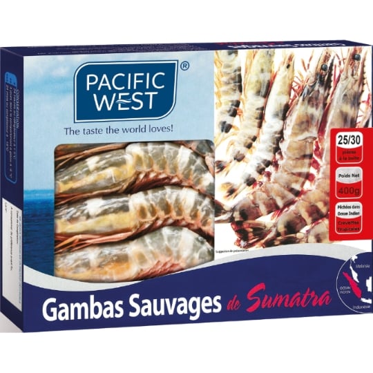 Gambas Sauvages Sumatra - 25/30 pièces PACIFIC WEST