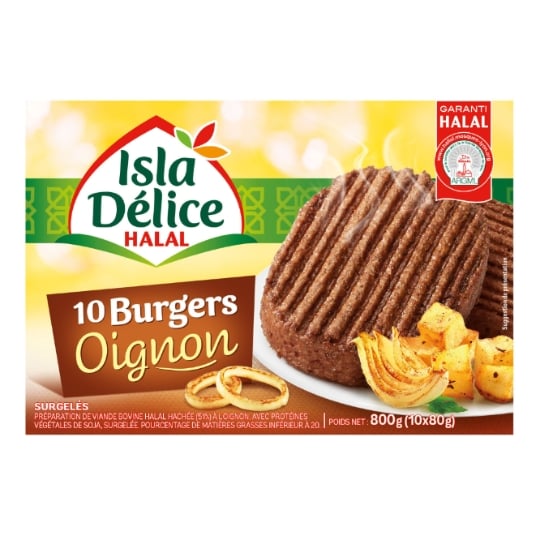 Burgers à l'Oignon Halal ISLA DELICE