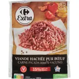 Viande hachée pur bœuf 15% MG CARREFOUR EXTRA