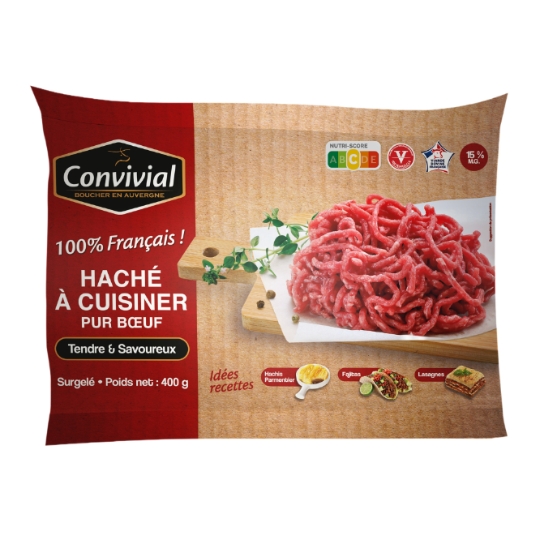 Viande Haché à Cuisiner Pur Boeuf Tendre & Savoureux CONVIVIAL