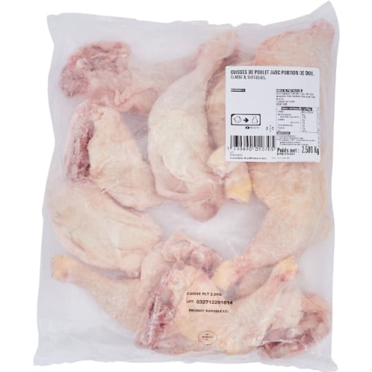 Cuisses de poulet avec portion de dos