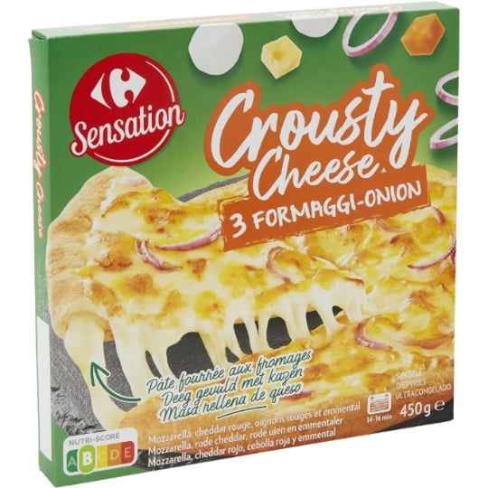 Pizza 3 fromages oignons CARREFOUR SENSATION