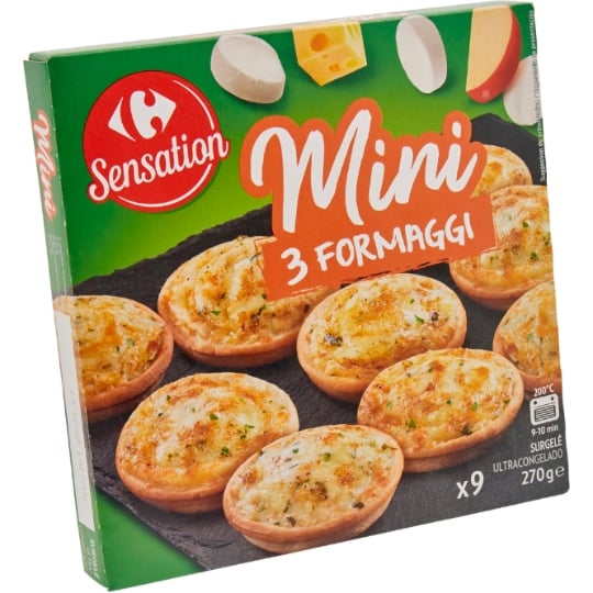 Mini pizzas 3 fromages CARREFOUR SENSATION