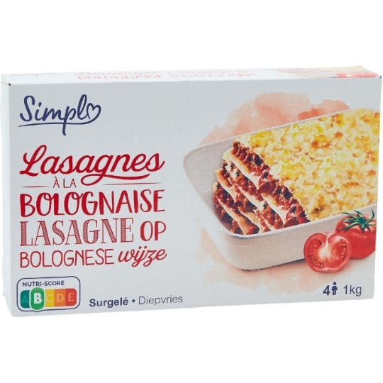 Plat cuisiné lasagnes à la bolognaise SIMPL