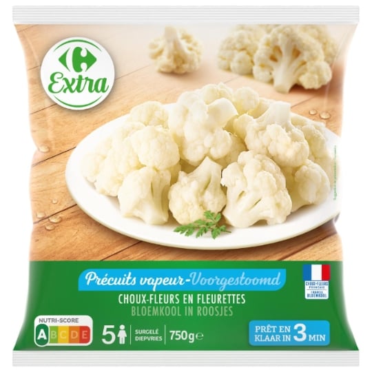 Choux-fleurs précuits vapeur CARREFOUR EXTRA