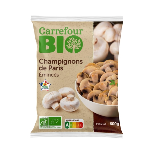 Champignons de Paris Emincés Surgelés Bio CARREFOUR BIO
