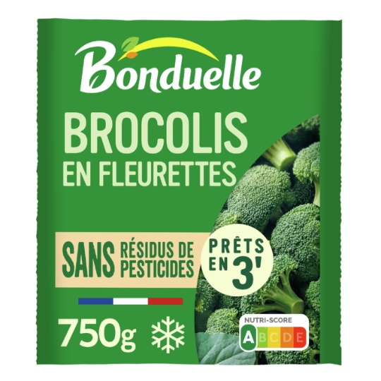 Brocoli en fleurettes sans résidu de pesticides BONDUELLE