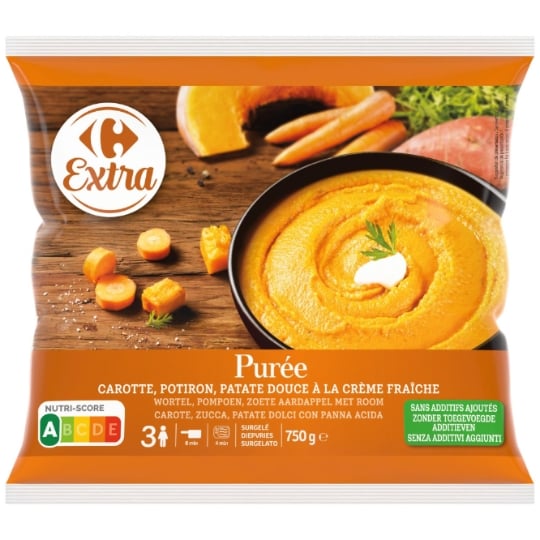 Purée carotte potiron patate douce CARREFOUR EXTRA
