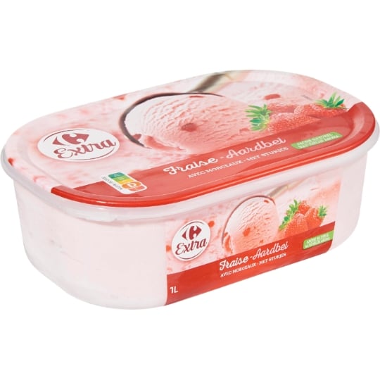 Glace en Bac Fraise CARREFOUR EXTRA