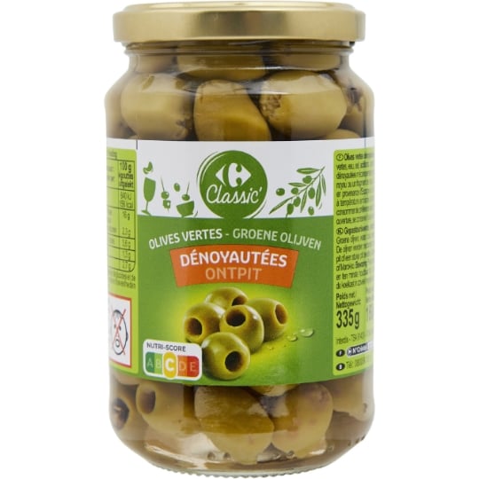 Olives Vertes Dénoyautées CARREFOUR CLASSIC'