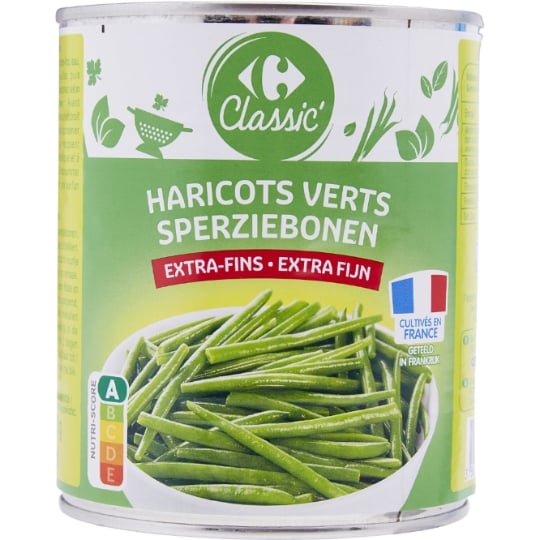 Haricots Verts Extra Fins CARREFOUR CLASSIC'
