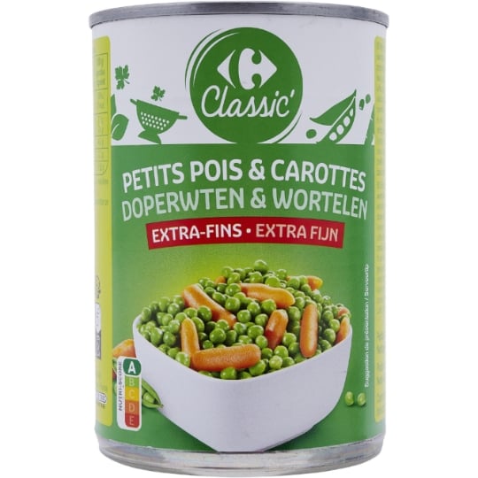 Petits Pois et Carottes Extra-Fins CARREFOUR CLASSIC'