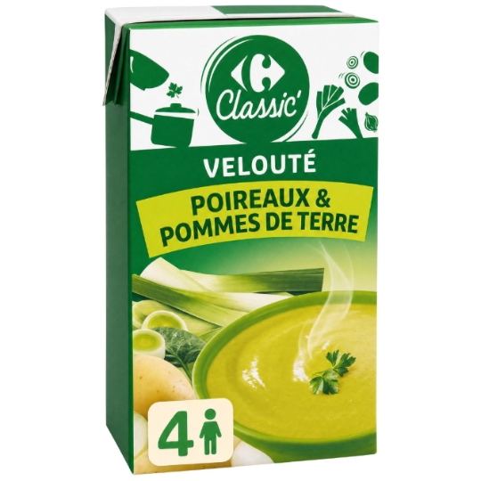 Soupe Velouté Poireaux Pommes de Terre CARREFOUR CLASSIC'