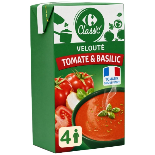 Velouté de tomates au basilic de tomate et basilic CARREFOUR CLASSIC'
