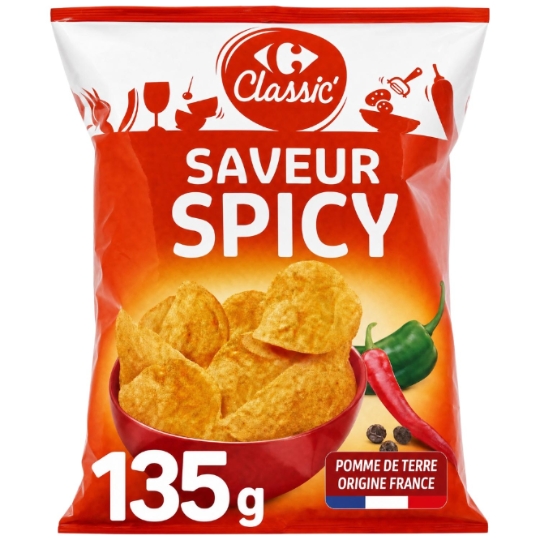 Chips saveur spicy CARREFOUR CLASSIC'