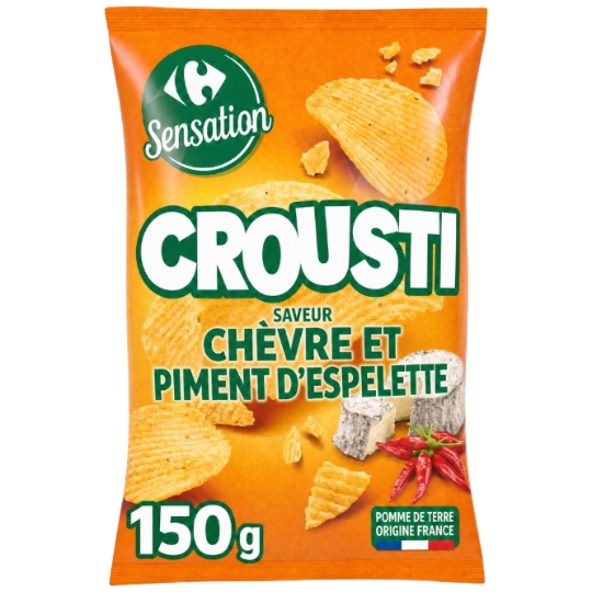 Chips chèvre et piment d'Espelette CARREFOUR SENSATION
