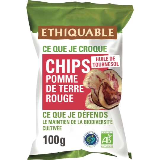 Chips pomme de terre rouges nature Bio ETHIQUABLE