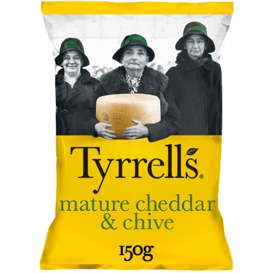 Chips Cheddar affiné et ciboulette TYRRELL'S