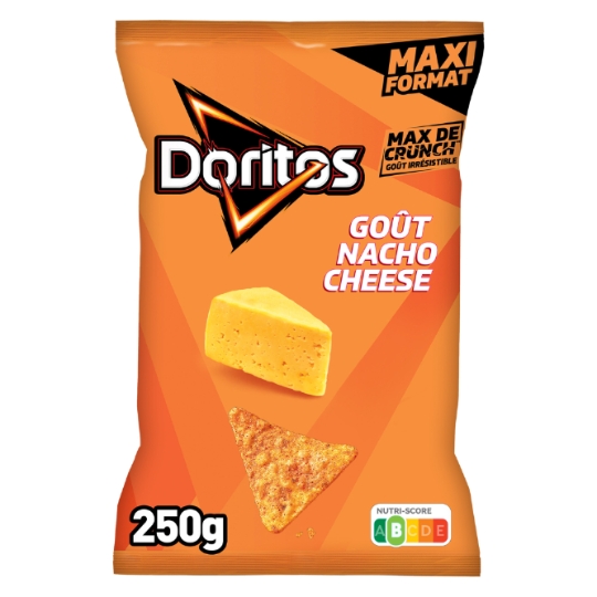 Chips tortilla goût Nacho Cheese Fromage Maxi format DORITOS