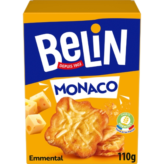 Biscuits Apéritifs Crackers Emmental Monaco BELIN