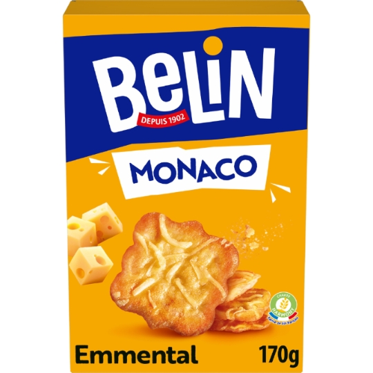 Biscuits Apéritifs Crackers Emmental Monaco BELIN