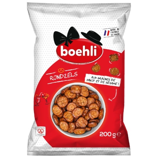 Biscuits Apéritifs Rondzles aux Graines de Pavot et de Sésame BOEHLI