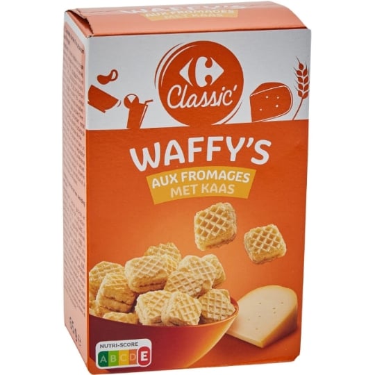 Biscuits apéritifs gaufrettes fromage CARREFOUR CLASSIC'