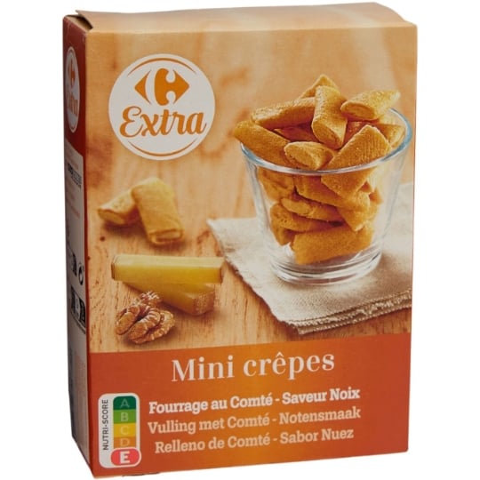 Biscuits apéritifs Mini Crêpes Comté Noix CARREFOUR EXTRA