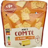 Biscuits Apéritifs Comté et Poivre CARREFOUR SENSATION