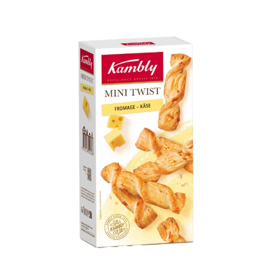 Biscuits apéritifs Mini Twist fromage KAMBLY