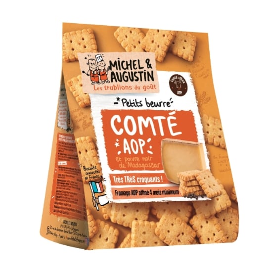 Biscuits Apéritifs Comté et Poivre Noir AOP MICHEL ET AUGUSTIN