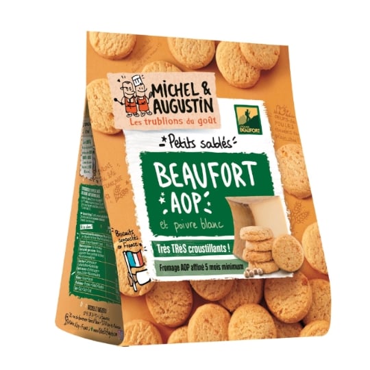 Biscuits Apéritifs Sablés Beaufort et Poivre Blanc AOP MICHEL ET AUGUSTIN