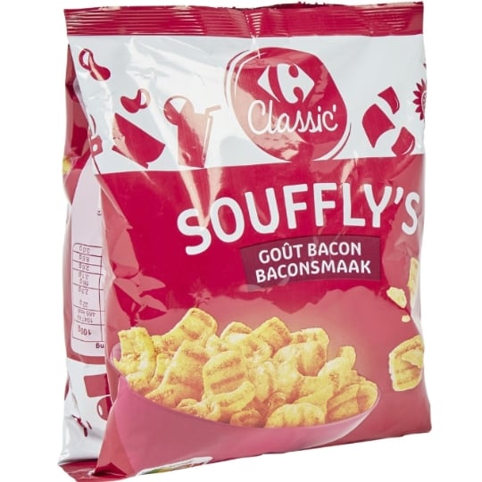 Biscuits apéritifs goût bacon CARREFOUR CLASSIC'