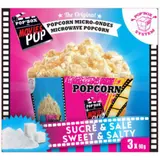 Popcorn micro ondes Pop'Box Sucré Salé MOVIES POP