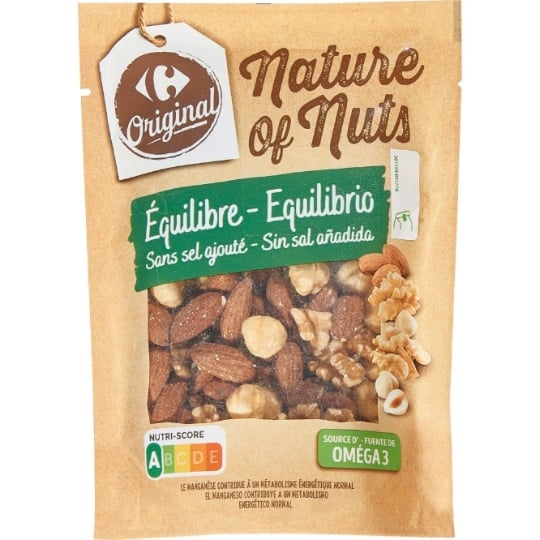 Mélange amandes, noisettes et noix CARREFOUR ORIGINAL