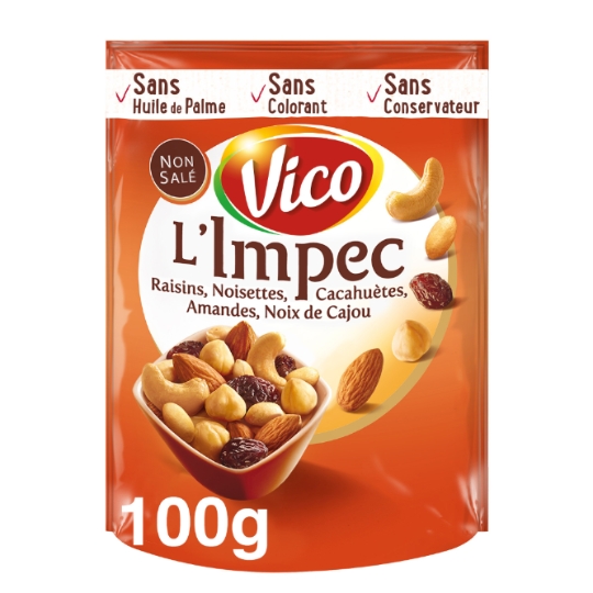 Mélange - L'Impec Raisins, noisettes, cacahuètes, amandes, noix de cajou VICO