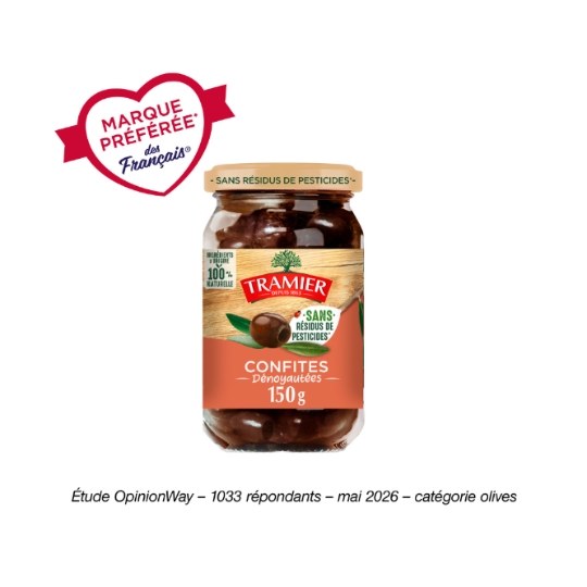 Olives Noires Dénoyautées Confites TRAMIER