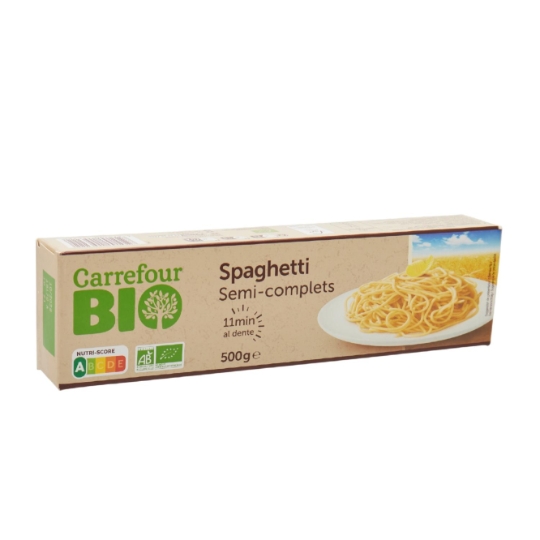 Pâtes spaghetti semi-complets bio CARREFOUR BIO
