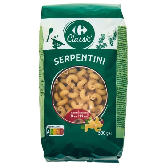 Pâtes serpentini CARREFOUR