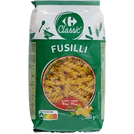 Pâtes fusilli classic CARREFOUR CLASSIC'