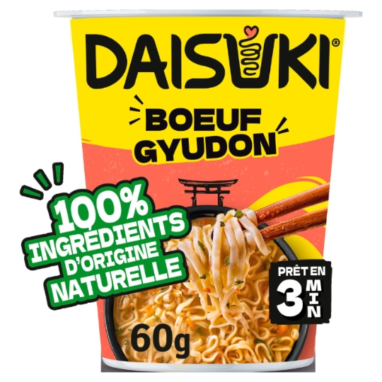 Nouilles Instantanées Saveur Bœuf Gyudon DAISUKI