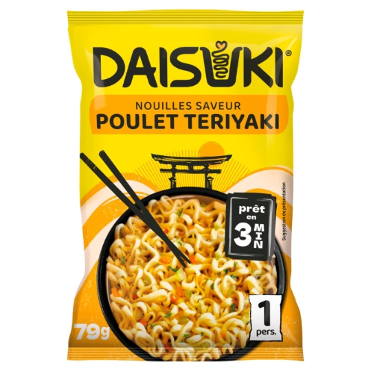 Nouilles Instantanées Saveur Poulet Teriyaky DAISUKI