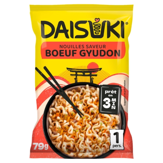 Nouilles Instantanées Saveur Bœuf Gyudon DAISUKI