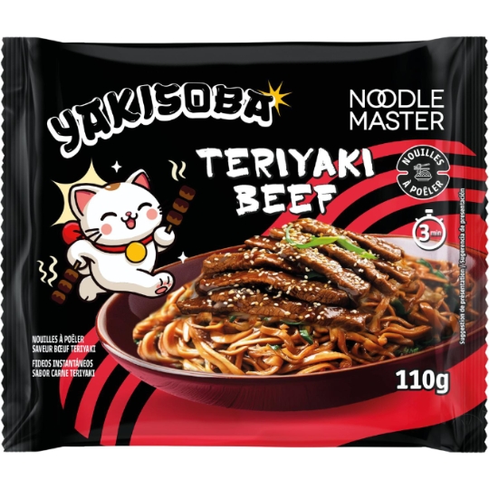 Nouilles Yakisoba Saveur Bœuf Teriyaki à Poêler NOODLE MASTER