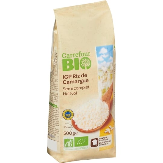 Riz Semi-Complet IGP Bio 15 min Engagé auprès des producteurs partenaires CARREFOUR BIO