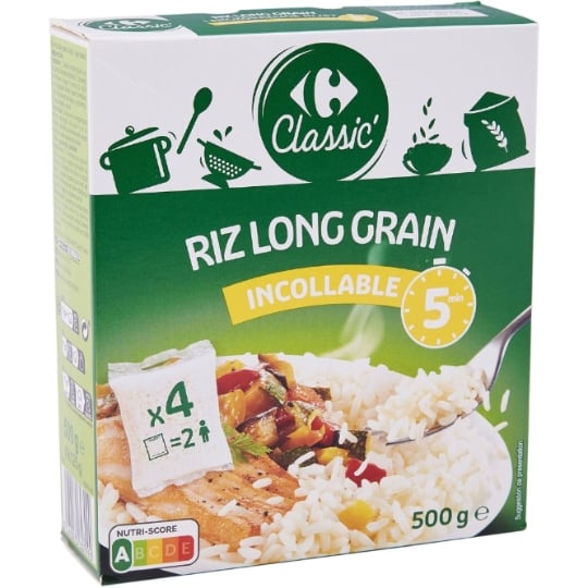 Riz Long Incollable 5 min CARREFOUR CLASSIC'